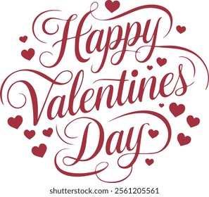 Happy Valentines Day Typography T-shirt Vector Design