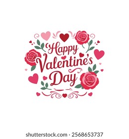 Happy Valentines day typography T-shirt design