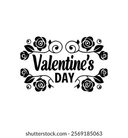Happy Valentines Day typography t-shirt