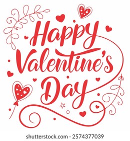 Happy Valentines day typography T-shirt design