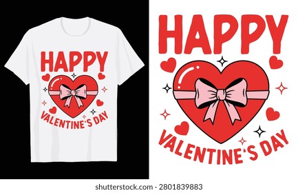 Happy Valentine's Day Typography T-Shirt Design, Valentine day t shirt design