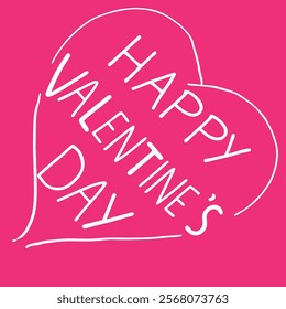 Happy Valentines day typography, Valentine template banner Vector Pink background , Vector design.