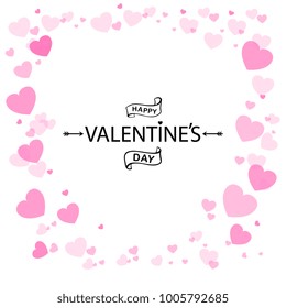 Happy Valentines Day typography vector design for greeting cards and poster. Valentines Day text on a white background. Design template celebration. Vector illustration.