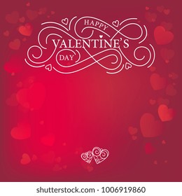 Happy Valentines Day typography vector design for greeting cards and poster. Valentines Day text on a red background. Design template celebration. Vector illustration.