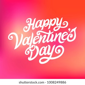 Happy Valentines Day typography vector design for greeting cards and poster. Valentines Day text on a pink background. Design template celebration. Vector illustration.