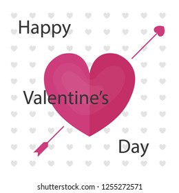 Happy valentines day typography vector design with paper cut red heart shape hot air balloons flying in white background. Vector illustration.