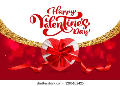 Happy Valentines Day typography vector design for greeting cards and poster. Valentine vector text on a red holidays background. Design template celebration illustration.