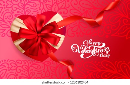 Happy Valentines Day typography vector design for greeting cards and poster. Valentine vector text on a red holidays background. Design template celebration illustration.