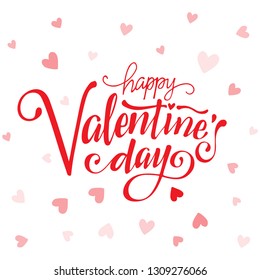 Happy Valentine's Day typography vector, valentine day illustration. Can be used for greeting cards, posters and banners for February 14th.
