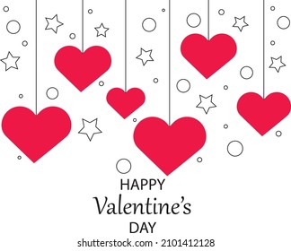 Happy Valentines Day Typography Vector Design. Stock Vector. Flat vector illustration.