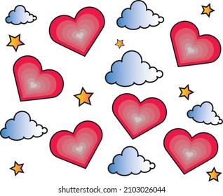 Happy Valentines Day Typography Vector Design. Stock Vector. Flat vector illustration.