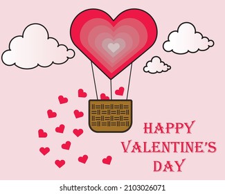 Happy Valentines Day Typography Vector Design. Stock Vector. Flat vector illustration.