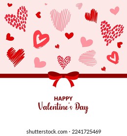 Happy Valentines Day Typography Vector Design. Valentines Day vector background illustration template