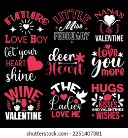 Feliz Día de San Valentín Typografía Diseño vector