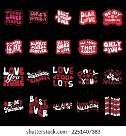 Happy Valentines Day Typography Vector design