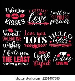 Happy Valentines Day Typography Vector design