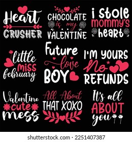 Happy Valentines Day Typography Vector design