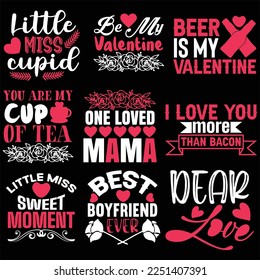 Feliz Día de San Valentín Typografía Diseño vector