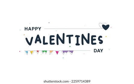 Feliz Día de San Valentín tipografía Cartel vector con texto caligráfico escrito a mano