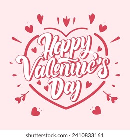 Feliz Día de San Valentín diseño gráfico vectorial. Plantilla de afiches de tarjetas de felicitación de San Valentín. Tarjeta de saludo romántico de San Valentín, invitación, plantilla de banner