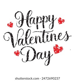 Happy valentines day typography in vector