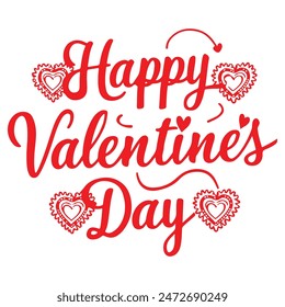 Happy Valentines Day Typografie in der Vektorgrafik
