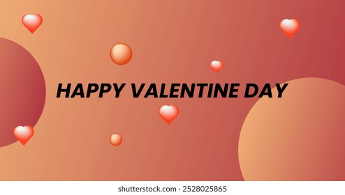 Feliz día de San Valentín Ilustración vectorial tipográfica. Diseño de Plantilla romántica para celebrar el día de San Valentín el 14 de febrero. Fondo de pantalla, volante, cartel, pegatina, Anuncio, tarjeta.