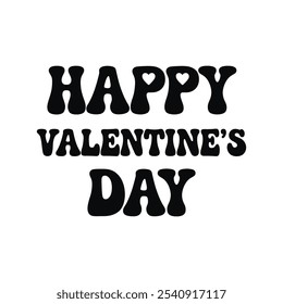Happy valentine's day typography vector design