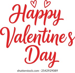 Happy Valentines Day typography vector illustration. Romantic Template design for celebrating valentine's Day on 14 February. Wallpaper, flyer, poster, sticker, banner, card.