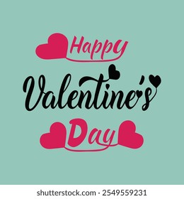 Feliz día de San Valentín Ilustración vectorial de tipografía
