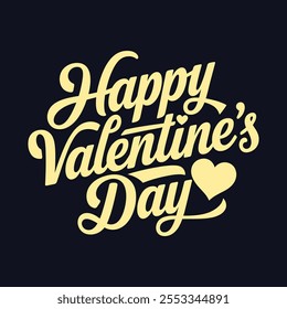 Happy Valentines Day typography vector illustration. Romantic Template design for celebrating valentine's Day on 14 February.