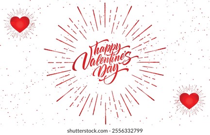 Happy Valentines Day typography vector illustration. Romantic Template design for celebrating valentine's Day on 14 February. Wallpaper, flyer, poster, sticker, banner, card.