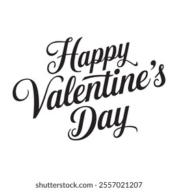 Happy valentine's day typography vector image on white background