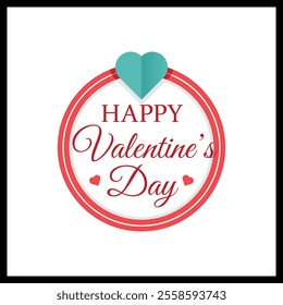 Happy Valentines Day typography vector illustration. Romantic Template design for celebrating valentine's Day on 14 February. Wallpaper, flyer, poster, sticker, banner, card.