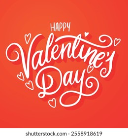 Happy Valentines Day typography vector illustration. Romantic Template design for celebrating valentine's Day on 14 February. Wallpaper, flyer, poster, sticker, banner, card