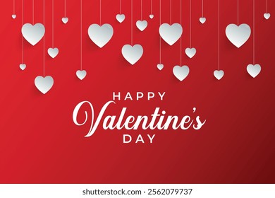 Happy Valentine's Day typography vector illustration. Romantic Template design for celebrating Valentine's Day on 14 February