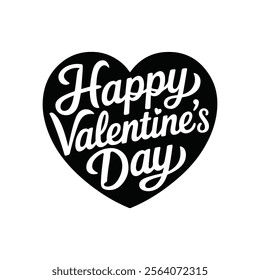 Happy Valentine's Day Typography Vector
