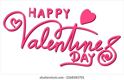 Happy Valentines Day typography vector illustration...