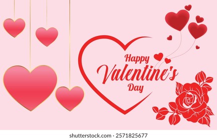 Happy Valentines Day Typography Vector Illustration