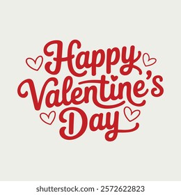 Happy Valentines Day typography vector illustration. Romantic Template design for celebrating valentine's Day on 14 February. Wallpaper, flyer, poster, sticker, banner, card.