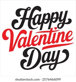 Happy Valentines Day typography, vector, scalable,
