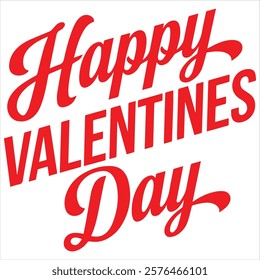 Happy Valentines Day typography, vector, scalable,