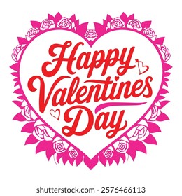 Happy Valentines Day typography, vector, scalable,