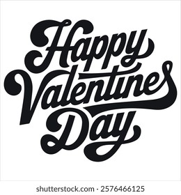 Happy Valentines Day typography, vector, scalable,