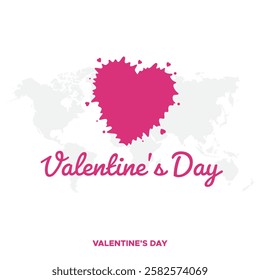 Happy Valentines Day typography vector illustration. Romantic Template design for celebrating valentine's Day on 14 February. Wallpaper, flyer, poster, sticker, banner, card.