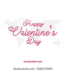 Happy Valentines Day typography vector illustration. Romantic Template design for celebrating valentine's Day on 14 February. Wallpaper, flyer, poster, sticker, banner, card.