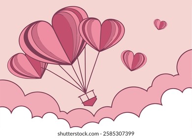 Happy Valentine's day typography vector design with white background