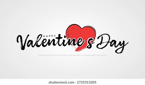 Happy Valentines day typography vector illustration design.