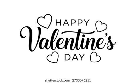 Happy Valentine's Day Typography Vector Design