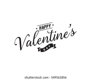 Happy Valentines day typography. Vector text design. Usable for banners, greeting cards, gifts etc. 14 february
